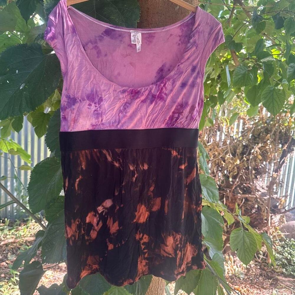 Purple and black tie dye mini